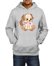Мъжки Суитчър Power Couple Valentine Day Love Retro Puppies Man