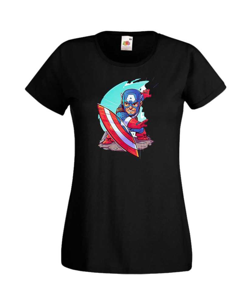 Дамска Тениска Marvel Avengers Super Heroes Captain America 1
