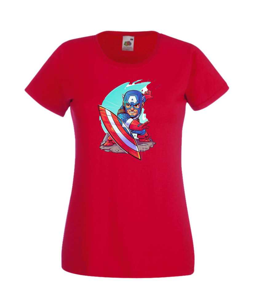 Дамска Тениска Marvel Avengers Super Heroes Captain America 1