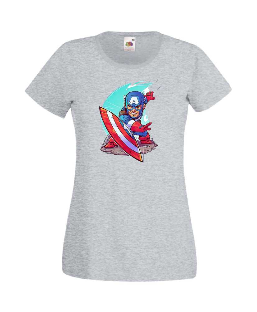 Дамска Тениска Marvel Avengers Super Heroes Captain America 1