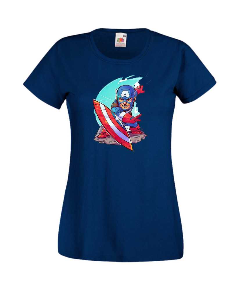 Дамска Тениска Marvel Avengers Super Heroes Captain America 1