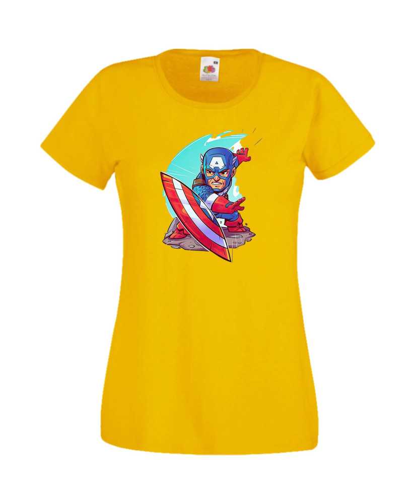 Дамска Тениска Marvel Avengers Super Heroes Captain America 1