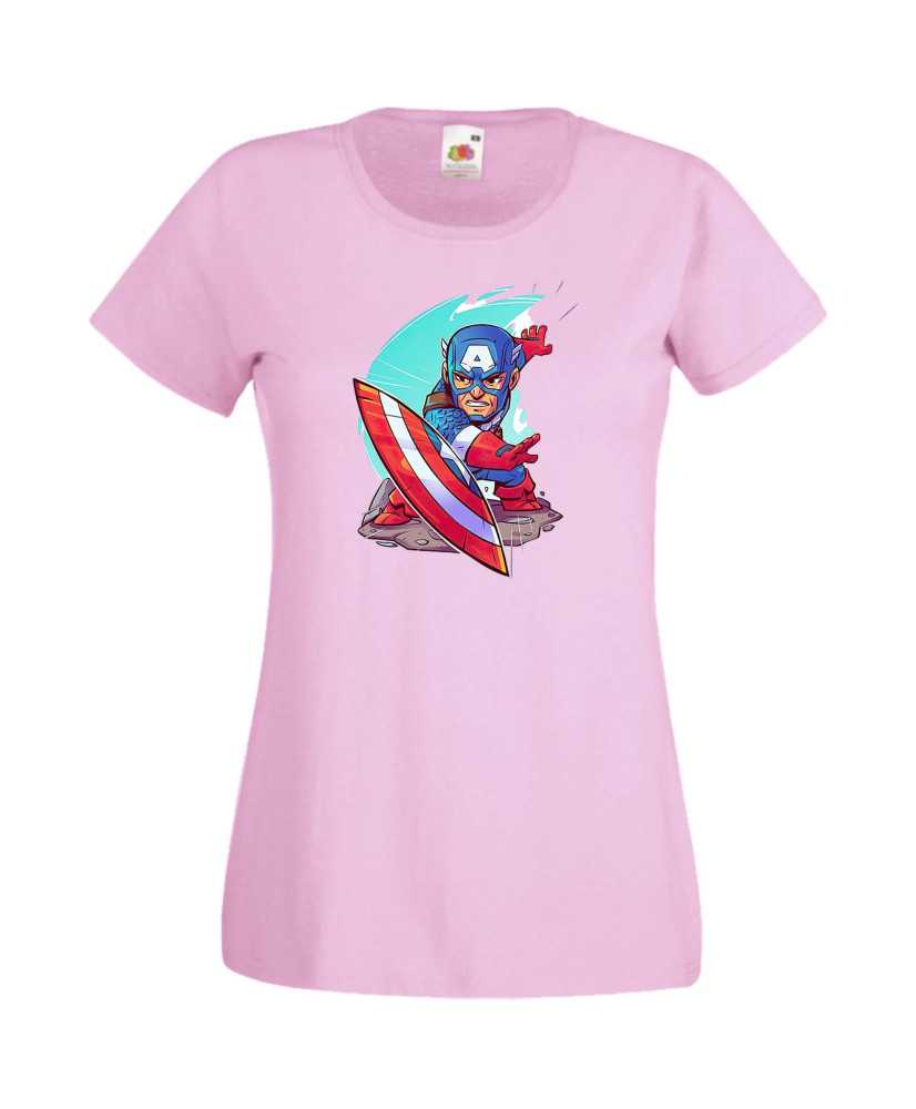 Дамска Тениска Marvel Avengers Super Heroes Captain America 1