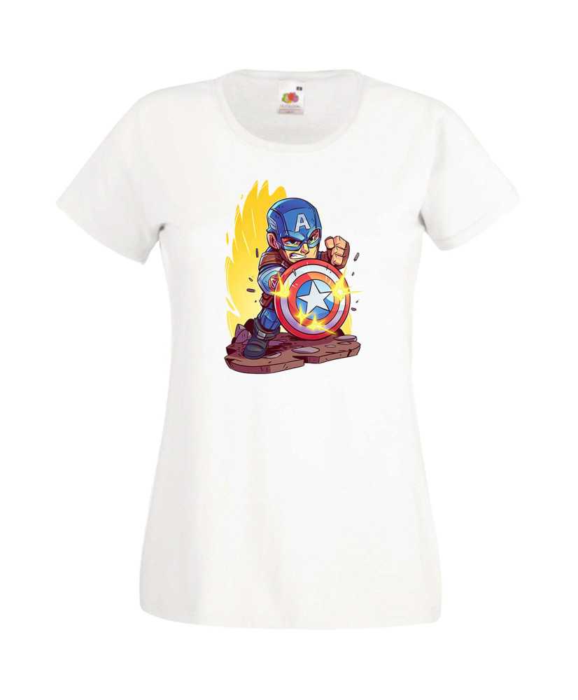 Дамска Тениска Marvel Avengers Super Heroes Captain America 2