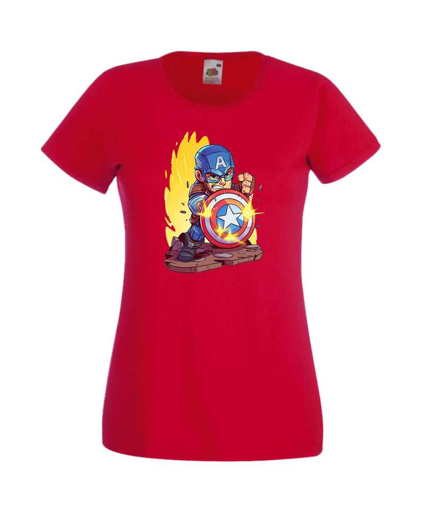 Дамска Тениска Marvel Avengers Super Heroes Captain America 2
