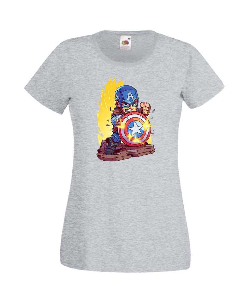 Дамска Тениска Marvel Avengers Super Heroes Captain America 2
